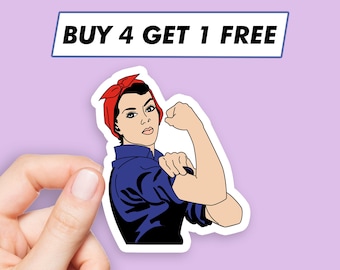 Girl Boss Rosie The Riveter Aufkleber Feministisches Symbol Aufkleber Laptop Aufkleber Ästhetische Aufkleber Computer Aufkleber Wasserflasche Aufkleber