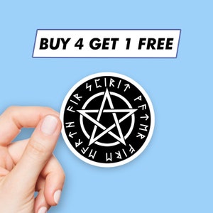 Punk Pentagram Sticker Feminist Witch Stickers Laptop Stickers Aesthetic Stickers Computer Stickers Waterbottle Stickers Laptop Decals