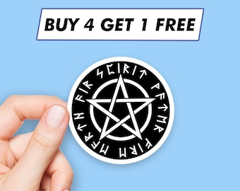 Pegatinas de pentagrama punk, pegatinas de bruja feminista, pegatinas para portátil, pegatinas estéticas, pegatinas para ordenador, pegatinas para botellas de agua, pegatinas para portátil