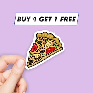 Funny Pizza Slice Sticker Food Emoji Stickers Laptop Stickers Aesthetic Stickers Computer Stickers Water Bottle Stickers Laptop Decals