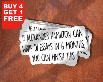 Alexander Hamilton History Sticker, History Sticker, Essays Sticker, Laptop Decals, Tumbler Stickers, Water Bottle Sticker, Water Bottle