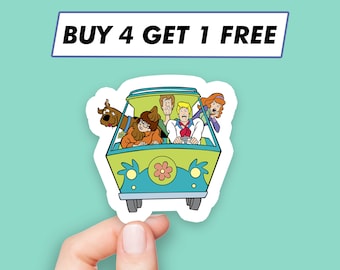 Mystery Machine Van Sticker Cartoon Anime Stickers Laptop Stickers Aesthetic Stickers Computer Stickers Waterbottle Stickers Laptop Decals