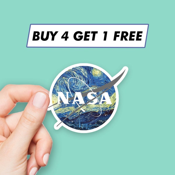 Starry Night Nasa Sticker Van Gogh Space Stickers Laptop Stickers Aesthetic Stickers Computer Stickers Waterbottle Stickers Laptop Decals