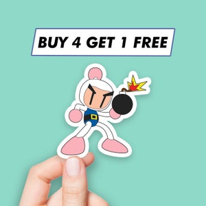Cool Bomber Man Sticker Superhero Cartoon Stickers Laptop Stickers Aesthetic Stickers Computer Stickers Water Bottle Stickers Laptop Decals