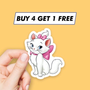 Marie Cat Sticker Kitten Cartoon Stickers Laptop Stickers Aesthetic Stickers Computer Stickers Water Bottle Stickers Laptop Decals