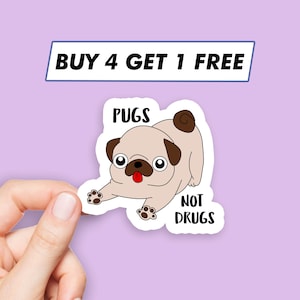 Kawaii Mops Aufkleber Aufkleber Hund Spruch Aufkleber Laptop Aufkleber Computer Aufkleber Wasserflasche Aufkleber Laptop Aufkleber