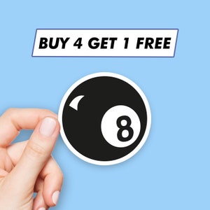 Magic 8 Ball Sticker Billiards Pool Stickers Laptop Stickers Aesthetic Stickers Computer Stickers Waterbottle Stickers Laptop Decals