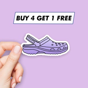 Purple Croc Sticker Happy Love Stickers Laptop Stickers Aesthetic Stickers Computer Stickers Waterbottle Stickers Laptop Decals