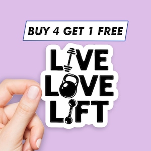 Cooler Live Love Lift Aufkleber Fitness Zitate Aufkleber Laptop Aufkleber Ästhetische Aufkleber Computer Aufkleber Wasserflasche Aufkleber Laptop Aufkleber