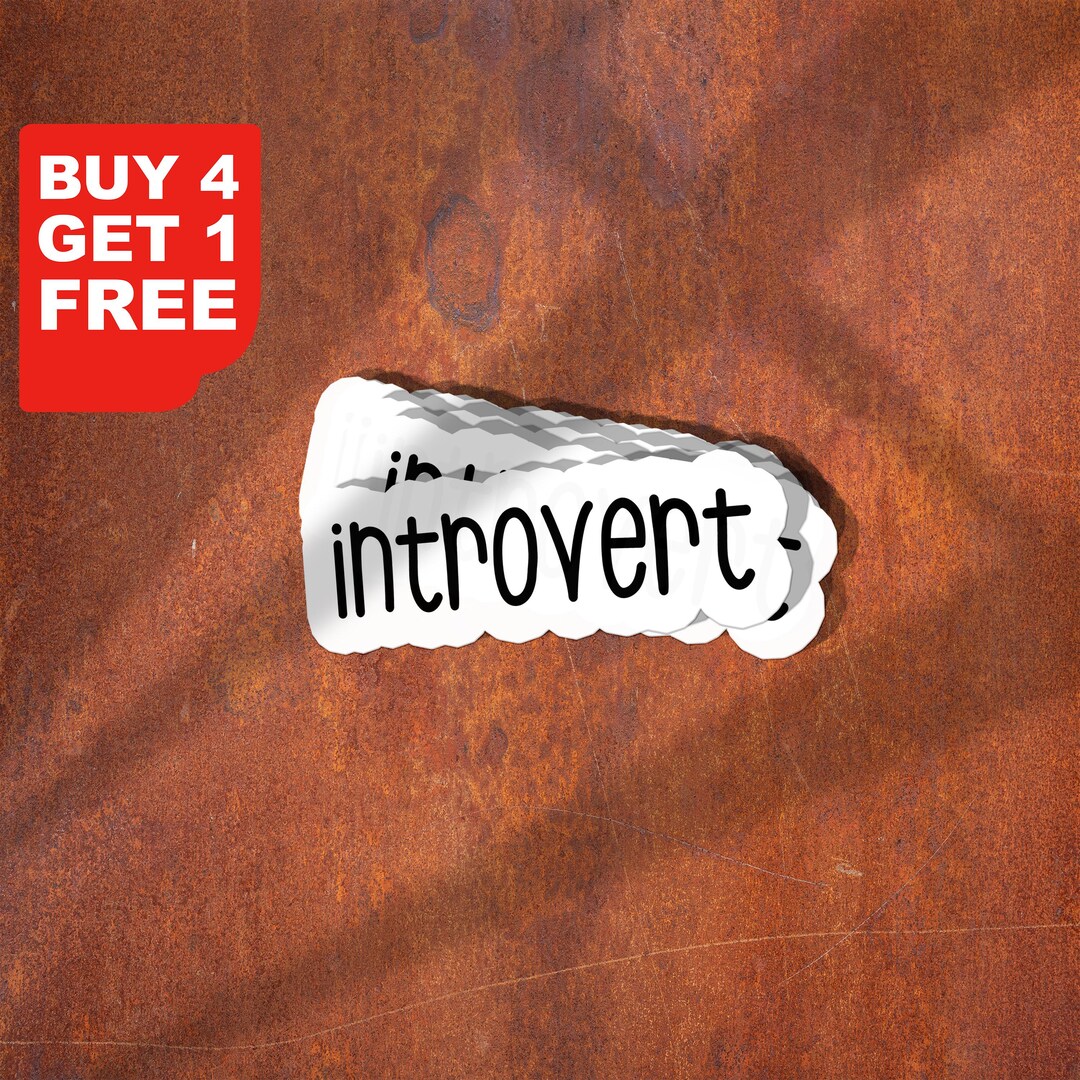 Introvert Sticker Introvert Sticker, Introvert Decal, Sarcastic Stickers, Laptop Decal ...