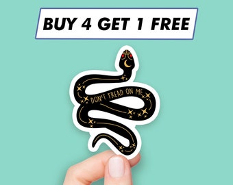 Don't Tread On Me Snake Sticker Cool Saying Stickers Laptop Stickers Aesthetic Stickers Computer Stickers Waterbottle Stickers Laptop Decals
