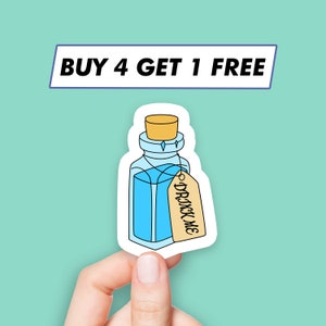 Drink Me Potion Sticker Alice In Wonderland Cute Stickers Laptop Stickers Aesthetic Stickers Computer Stickers Water Bottle Stickers