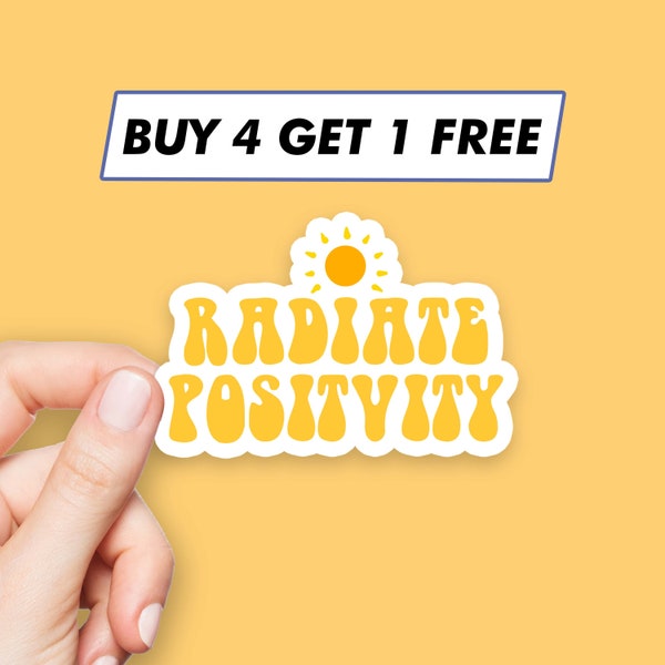 Cute Radiate Positivity Sticker Sun Saying Stickers Laptop Stickers Aesthetic Stickers Computer Stickers Waterbottle Stickers Laptop Decals