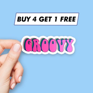 Trippy Groovy Sticker Hippie Quote Stickers Laptop Stickers Aesthetic Stickers Computer Stickers Water Bottle Stickers Laptop Decals