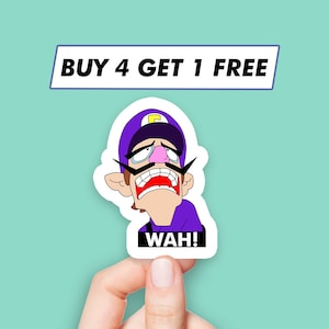 Cool Waluigi Sticker Super Mario Meme Stickers Laptop Stickers Aesthetic Stickers Computer Stickers Water Bottle Stickers Laptop Decals