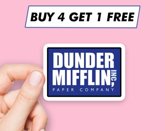 Dunder Mifflin Logo Sticker The Office Tv Show Stickers Laptop Stickers Aesthetic Stickers Computer Stickers Water Bottle Stickers