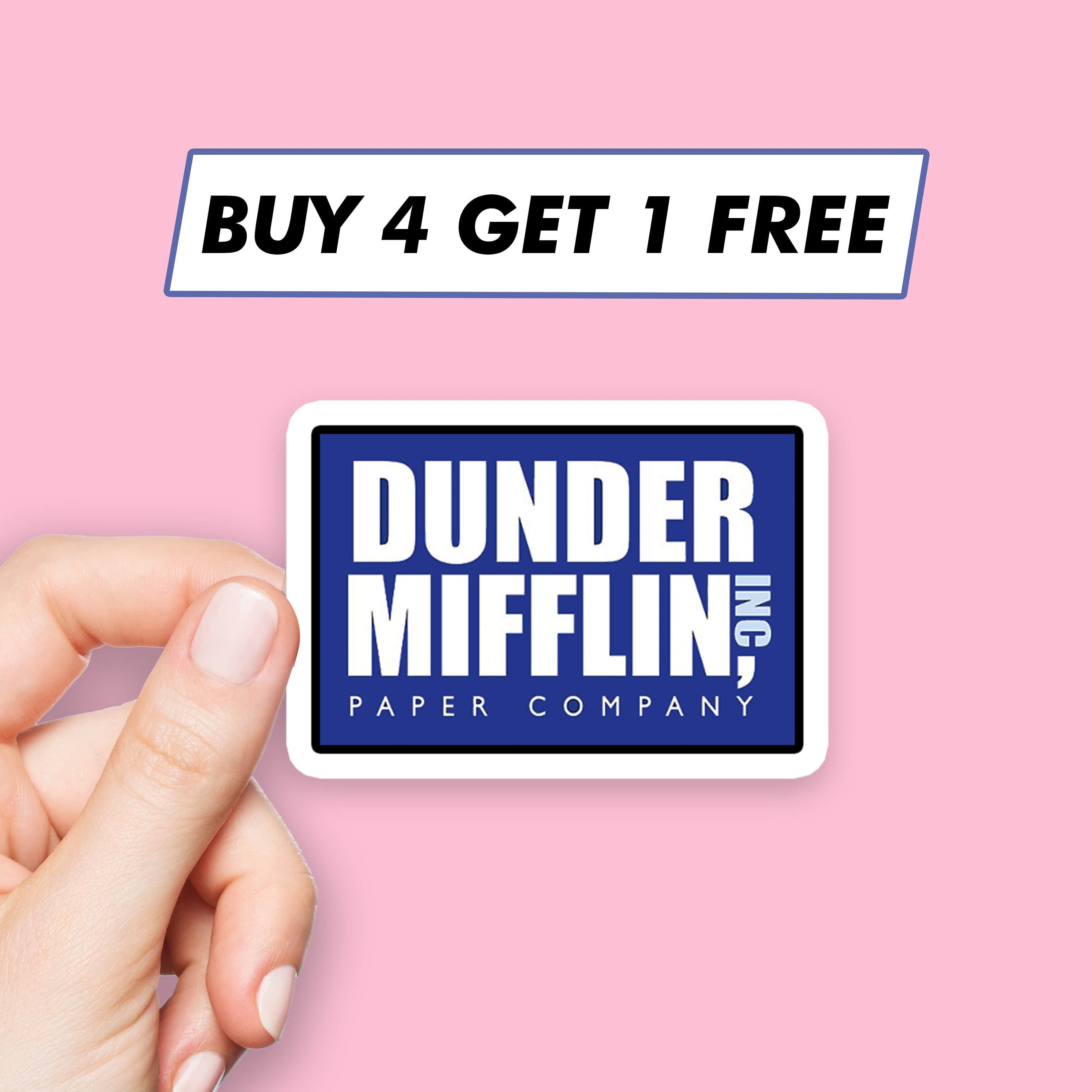  Black Dunder Mifflin Paper Company Logo Sticker (The Office  Funny tv Show) : Sports & Outdoors