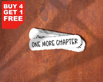 One More Chapter Sticker Funny Stickers, Motivation Laptop Decals, Reading Books Tumbler Stickers, Water Bottle Sticker, Water Bottle Decal