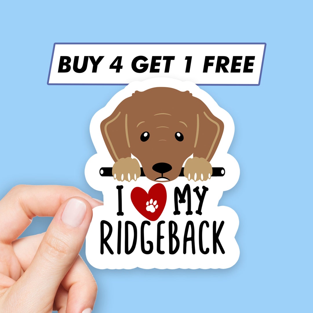 Ridgebacks Computer Cute I Love My Ridgeback Sticker Dog Sayings Stickers Laptop Stickers ...