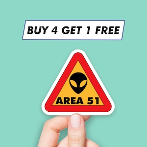 Alien Area 51 Sticker Et Space Stickers Laptop Stickers Aesthetic Stickers Computer Stickers Water Bottle Stickers Laptop Decals