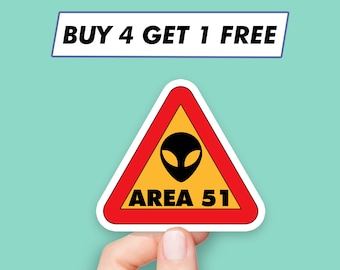 Alien Area 51 Sticker Et Space Stickers Laptop Stickers Aesthetic Stickers Computer Stickers Water Bottle Stickers Laptop Decals