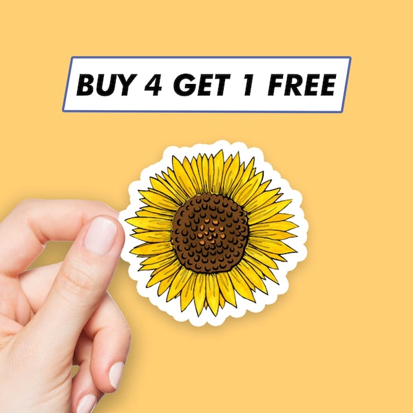 Cute Sunflower Sticker Floral Flower Stickers Laptop Stickers Aesthetic Stickers Computer Stickers Water Bottle Stickers Laptop Decals