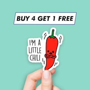 Cute I'm A Little Chili Sticker Chili Meme Stickers Laptop Stickers Aesthetic Stickers Computer Stickers Water Bottle Stickers Laptop Decals