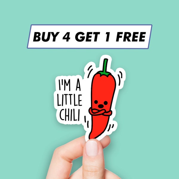 Cute I'm A Little Chili Sticker Chili Meme Stickers Laptop Stickers Aesthetic Stickers Computer Stickers Water Bottle Stickers Laptop Decals