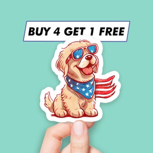 Legal golden retriever adesivo patriot cão adesivos para portátil adesivos estéticos adesivos de computador garrafa de água adesivos decalques para portátil