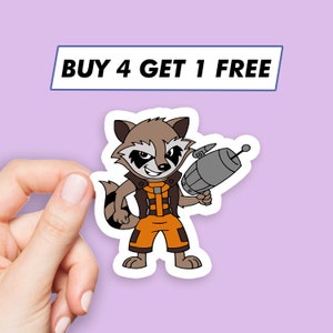 Bebé Rocket Raccoon cuteAF | Pegatina