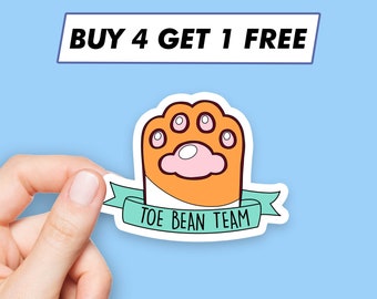 Cute Toe Bean Team Sticker Cat Paw Quote Stickers Laptop Stickers Aesthetic Stickers Computer Stickers Waterbottle Stickers Laptop Decals