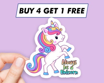 Baby Unicorn Sticker Fairy Tales Fantasy Stickers Laptop Stickers Aesthetic Stickers Computer Stickers Water Bottle Stickers Laptop Decals