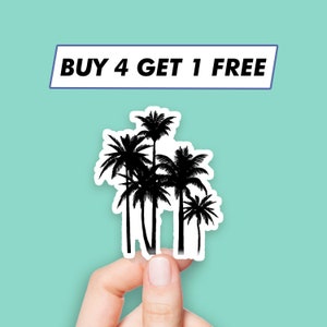 Cute Palm Tree Sticker Ocean Beach Stickers Laptop Stickers Aesthetic Stickers Computer Stickers Water Bottle Stickers Laptop Decals