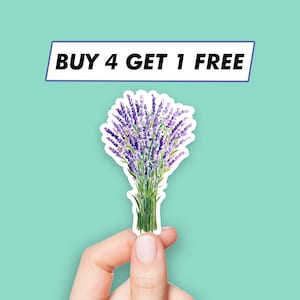 Fioletowa Lawenda Naklejki Girl Power Flower Naklejki na Laptopy Naklejki Estetyczne Naklejki Komputerowe Naklejki na Butelki z Wodą Naklejki na Laptopy