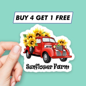 Zonnebloemboerderijsticker Reizenavontuurstickers Laptopstickers Esthetische stickers Computerstickers Waterflesstickers Laptopstickers