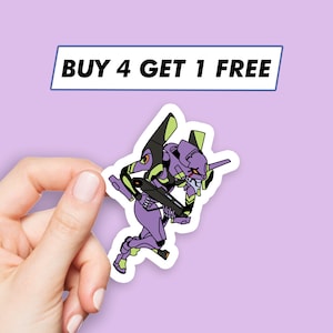 Stickers robot Evangelion Stickers Mecha Anime Stickers ordinateur portable Stickers esthétiques Stickers ordinateur Stickers bouteille d'eau Stickers ordinateur portable