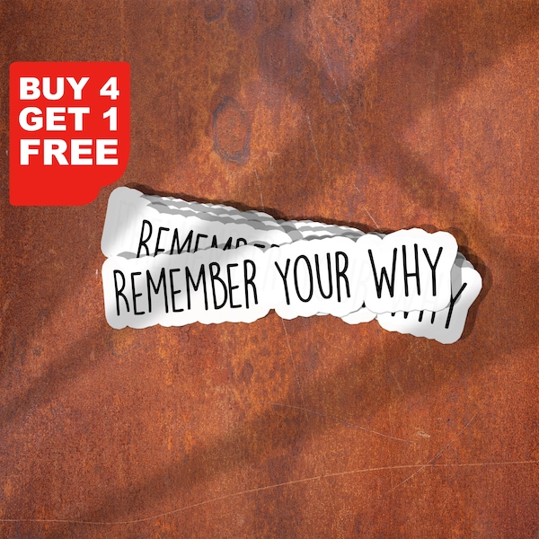 Remember Your Why Sticker, Funny Stickers, Motivation Laptop Decals, Motivational Tumbler Stickers, Water Bottle Sticker, Water Bottle Decal