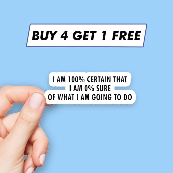Parks And Rec 100 Percent Certain Sticker Chris Traeger Quote Sticker Laptop Sticker Aesthetic Sticker Computer Sticker Water Bottle Sticker