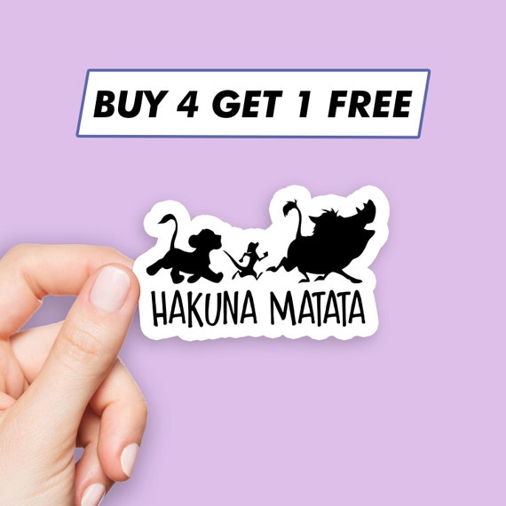Hakuna Matata Quote Sticker Cute Funny Stickers Laptop Stickers Aesthetic Stickers Computer Stickers Waterbottle Stickers Laptop Decals