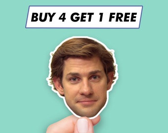 Cute Jim Halpert Sticker The Office Tv Show Stickers Laptop Stickers Aesthetic Stickers Computer Stickers Water Bottle Stickers Laptop Decal