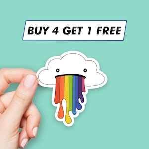 Sticker vomi arc-en-ciel Stickers Emoji Meme Stickers ordinateur portable Stickers esthétiques Stickers ordinateur Stickers bouteille d'eau Stickers ordinateur portable