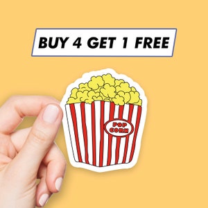 Fantastico adesivo per popcorn Adesivi per cibo carino Adesivi per laptop Adesivi estetici Adesivi per computer Adesivi per bottiglia d'acqua Decalcomanie per laptop