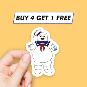 Ghostbusters Marshmallow Man Sticker Ghost Cartoon Stickers Laptop Stickers Aesthetic Stickers Computer Stickers Waterbottle Stickers