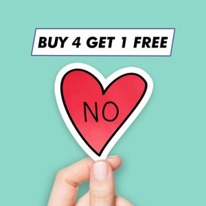 No Heart Sticker Happy Love Stickers Laptop Stickers Aesthetic Stickers Computer Stickers Water Bottle Stickers Laptop Decals