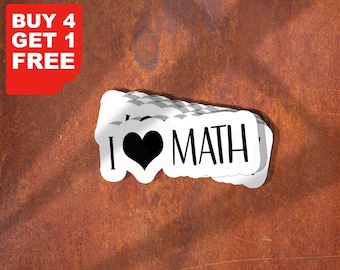 I Heart Love Math Sticker, Math Laptop Stickers, Math Water Bottle Decals, Tumbler Stickers Math Stickers, Math Teacher Sticker