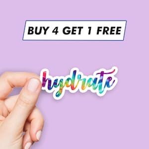Trippy Hydrate Sticker Funny Saying Stickers Laptop Stickers Aesthetic Stickers Computer Stickers Water Bottle Stickers Laptop Decals
