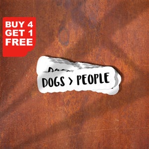 Hunde sind größer als Menschen Aufkleber Hund Laptop Aufkleber, Inspiration für Wasserflaschen und Laptop, lustige Aufkleber Becher, Hundeherz