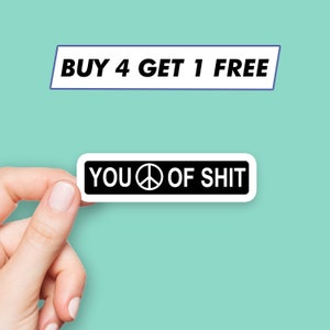 Funny Peace Sticker Sarcastic Saying Stickers Laptop Stickers Aesthetic Stickers Computer Stickers Water Bottle Stickers Laptop Decals image 1