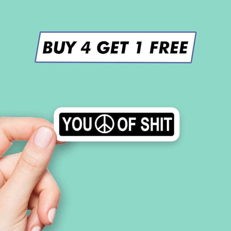Funny Peace Sticker Sarcastic Saying Stickers Laptop Stickers Aesthetic Stickers Computer Stickers Water Bottle Stickers Laptop Decals image 1
