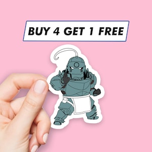 Sticker Alphonse Elric cool Stickers robot anime Stickers ordinateur portable Stickers esthétiques Stickers ordinateur Stickers bouteille d'eau Stickers ordinateur portable